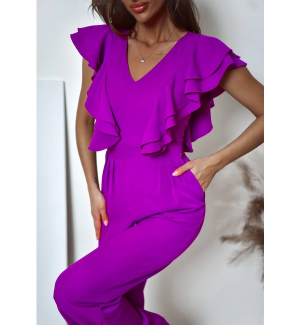 000411. KOMBINEZON FALBANA MAGENTA
